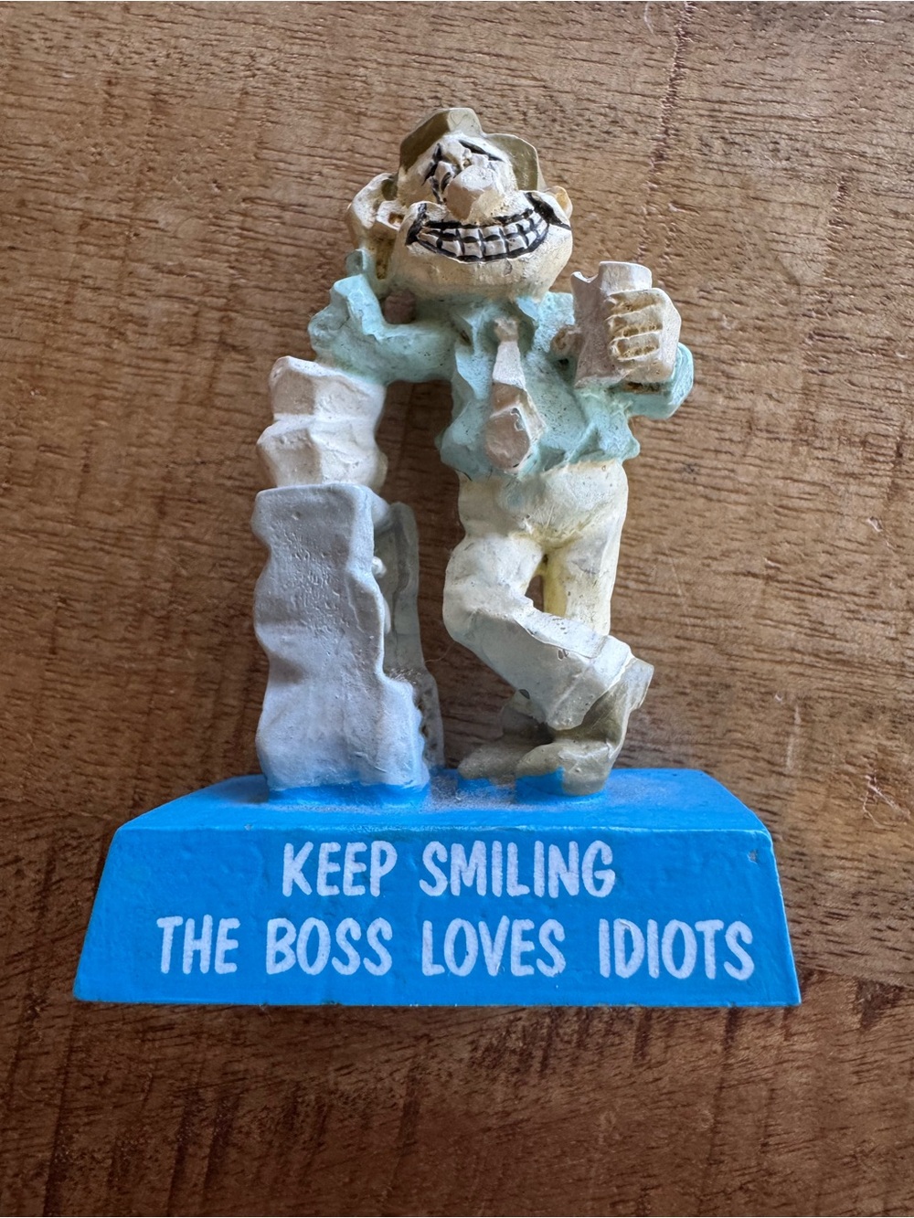 RUSS Keep Smiling Decorative Figurine - Blue Base